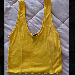 forever21 yellow crop top size M